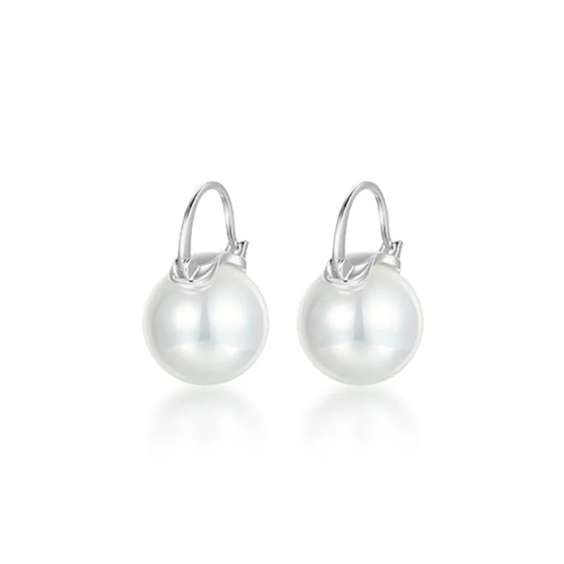 Temperament Synthetic Pearl Hoop Earrings DA776