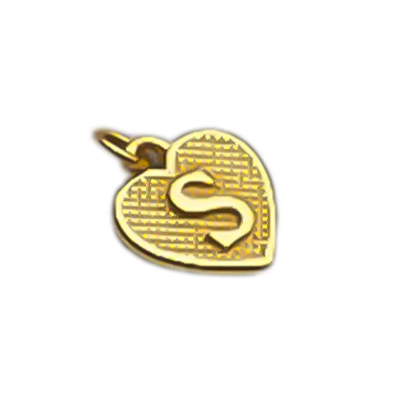 TrustDavis Real 925 Sterling Silver Name Necklace 26 Heart DIY Accessories Pendant for Women Wedding Clavicle Jewelry DZ1795