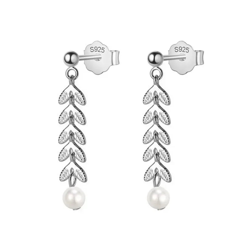 Trustdavis Real 925 Sterling Silver Sweet Charm Min Pearl Short Stud Earrings For Women Wedding Party Fine S925 Jewelry DA3214