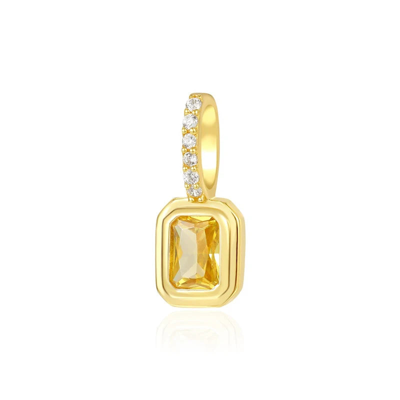 TSquare Colored Zircon Charm Pendant DZ1695