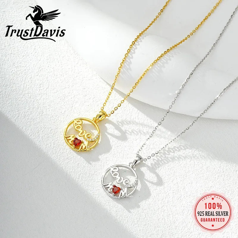 Love Mom Zircon Necklace DS4841