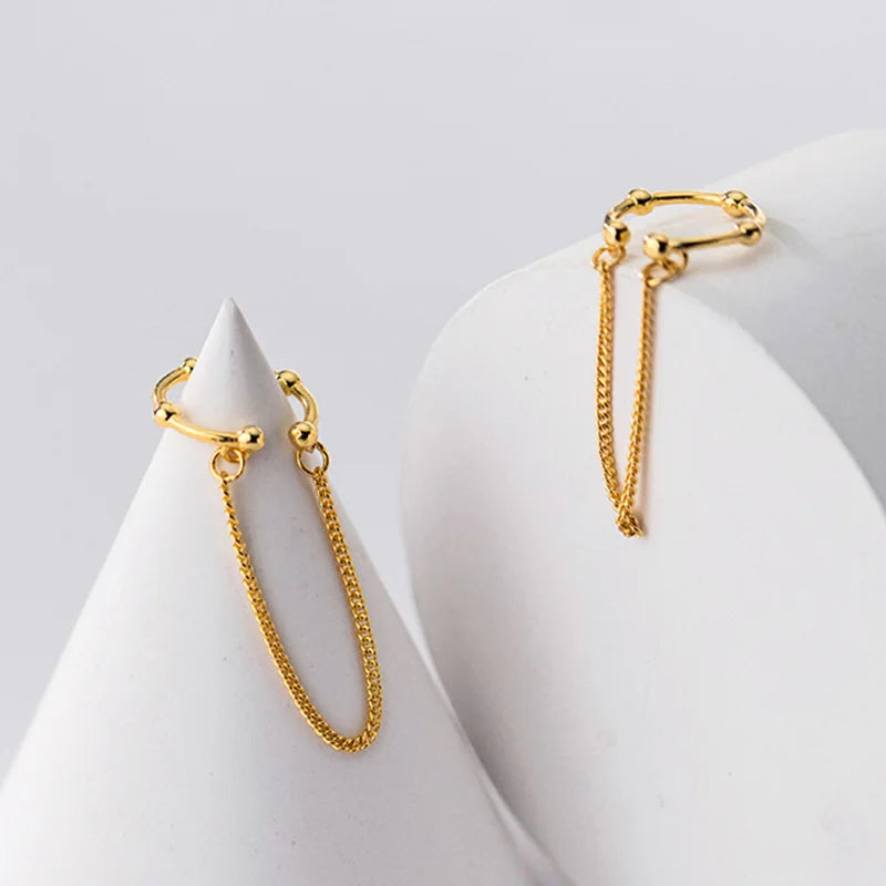 Sweet Chain Clip On Earrings Ear Cuff DA2005