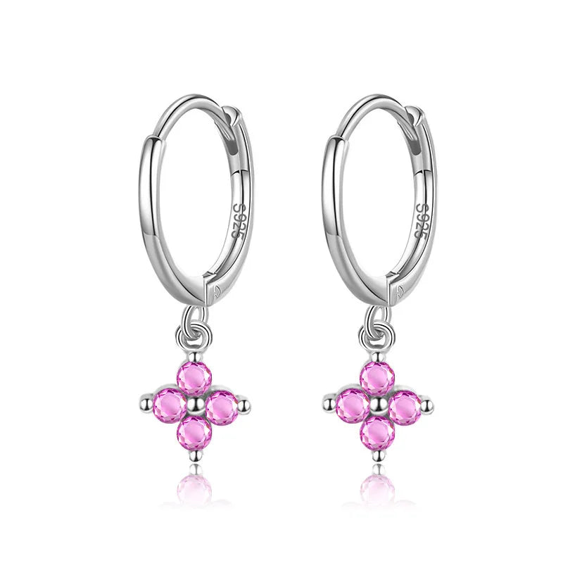 Colored Zircon Hoop Earrings DA2653