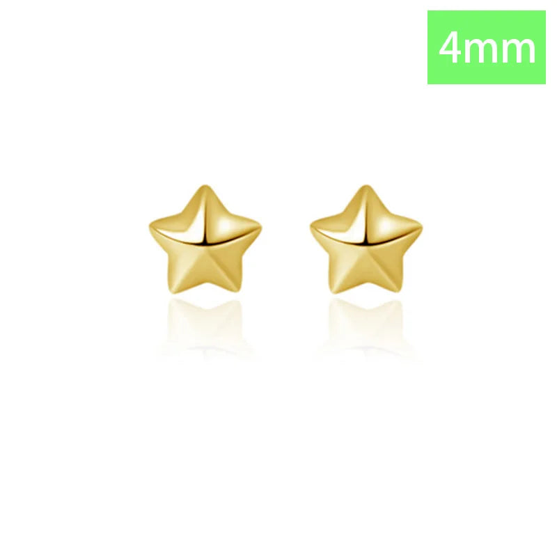 TrustDavis Real 925 Sterling Silver Fashion Sweet Star Stud Earrings Women Daughter Birthday Party Gift Jewelry DA1629