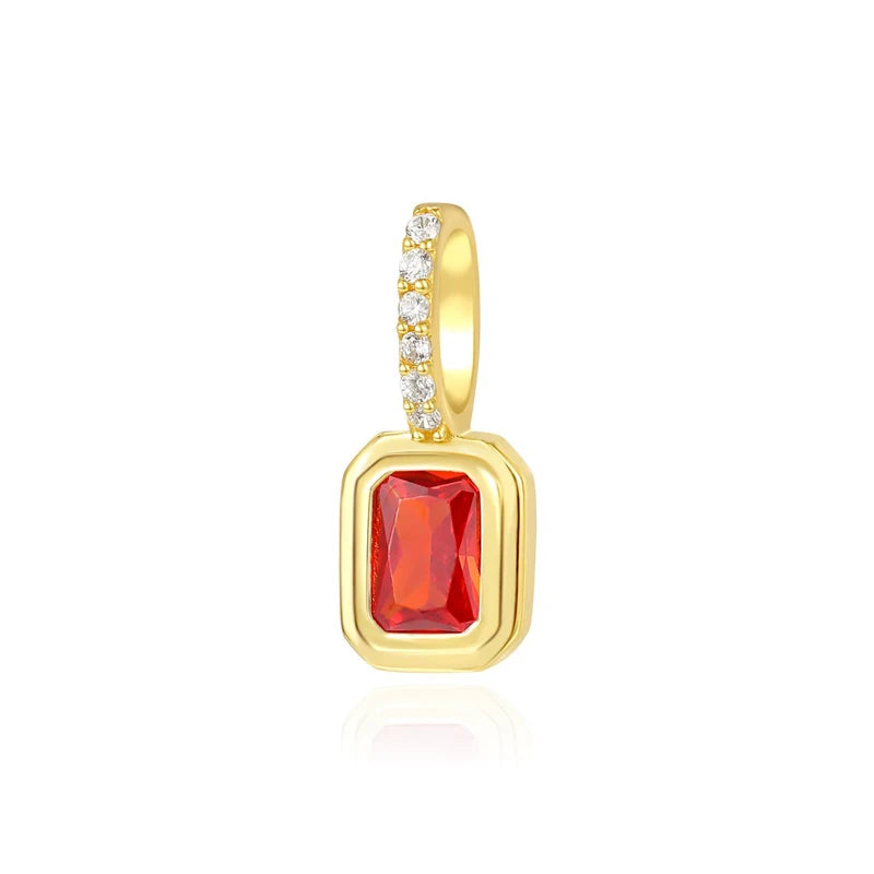 TSquare Colored Zircon Charm Pendant DZ1695