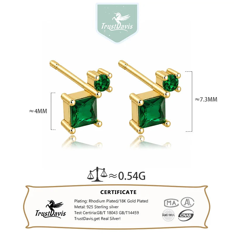 Stacked Colored Zircon Earrings DS4916