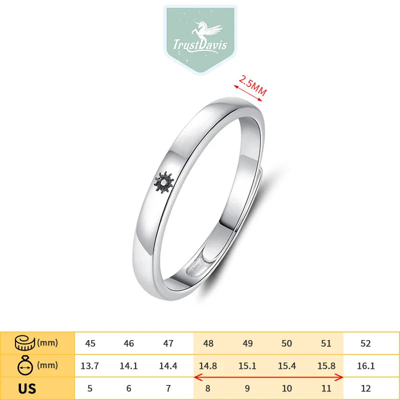 Couple Lovers Moon Sun Ring For Man&Women Wedding Rings DA382