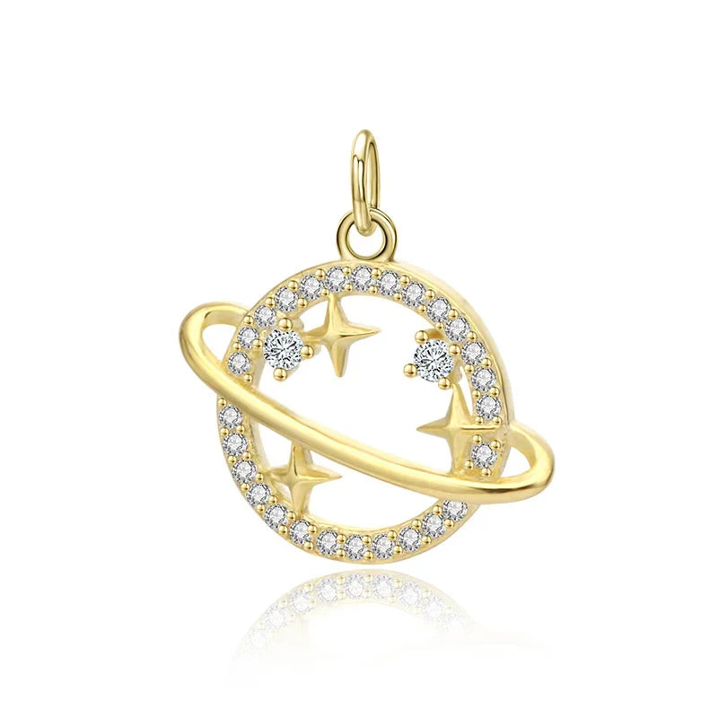 Star Planet Shiny Charms Pendant DIY Accessories Jewelry HY305