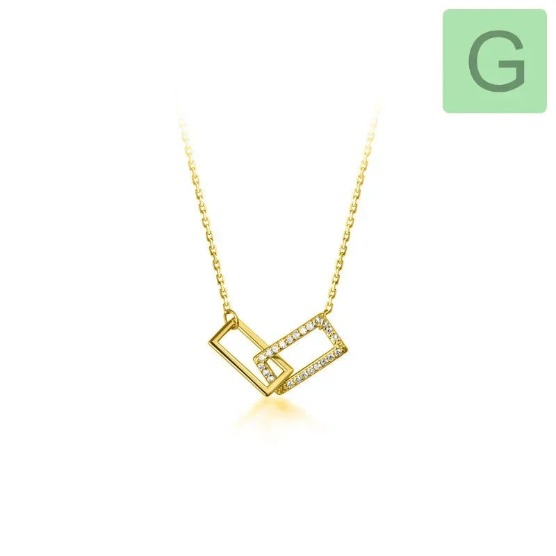 TrustDavis Real 925 Sterling Silver Sweet Double Round Heart Cross CZ Pendant Necklace For Women Wedding Fine Jewelry DA2486