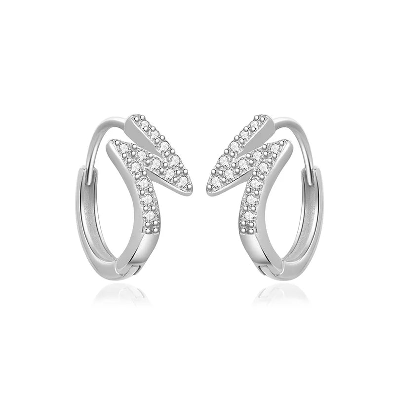 TrustDavis 925 Sterling Silver Fashionable minimalist Hoop Earrings for Girls Fine Jewelry Accessory Party Gift DA4115