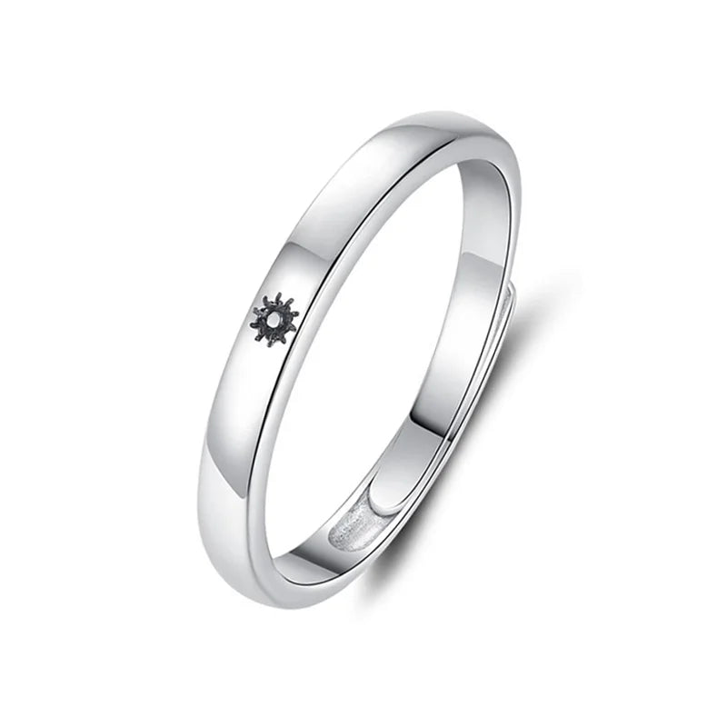 Couple Lovers Moon Sun Ring For Man&Women Wedding Rings DA382
