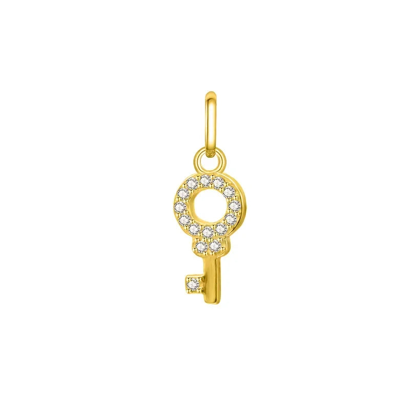 Mini Key Charm Pendant Handmade DIY Accessories Jewelry HY027