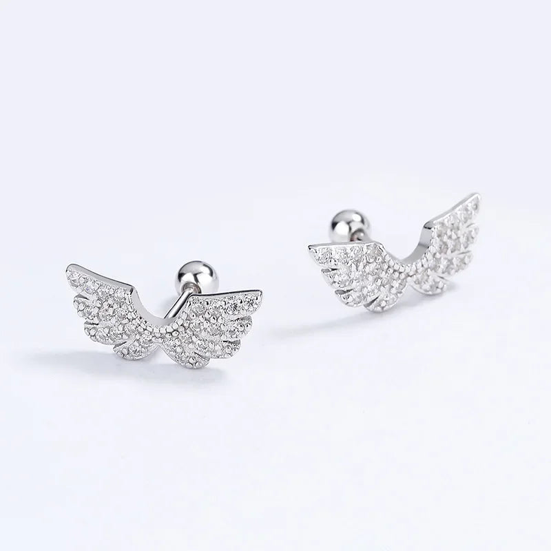 Angel Wings Beads Screw Earring DG0111