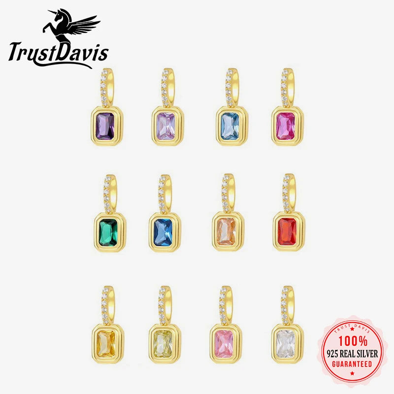 TSquare Colored Zircon Charm Pendant DZ1695