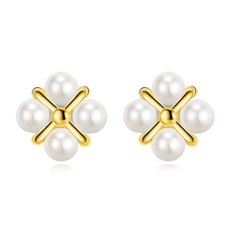 Pearl Screw Stud Earrings DS3506