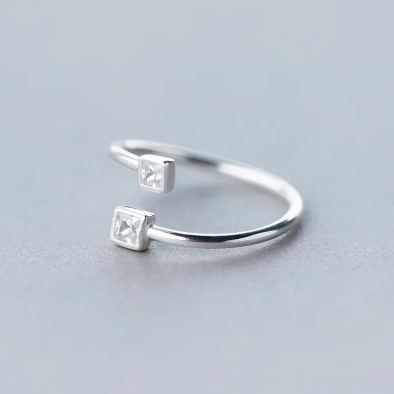 FAS Square Cocktail Opening Ring Sizable DA135