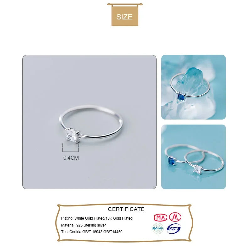 Dazzling Square Finger Ring DS112