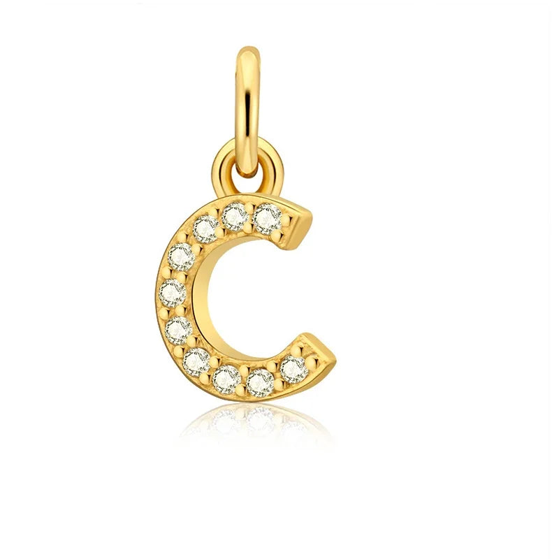 26 Letter Pendant Shiny Charm Pendant DIY Accessories Jewelry DZ423