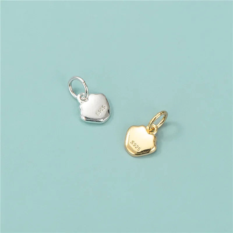 Glaze Dog Footprints Charm Pendant Handmade DIY Accessories HY453