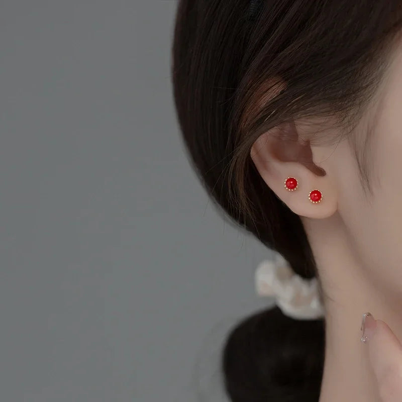 Minimalist Synthetic Pearl Stud Earrings DS4631