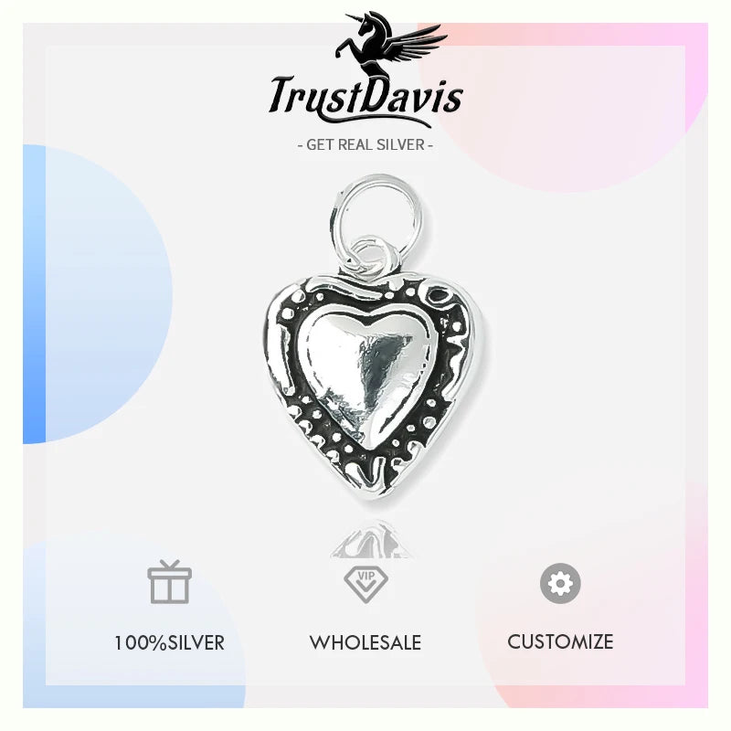 Heart Charm Pendant Handmade DIY Accessories Jewelry DZ1638