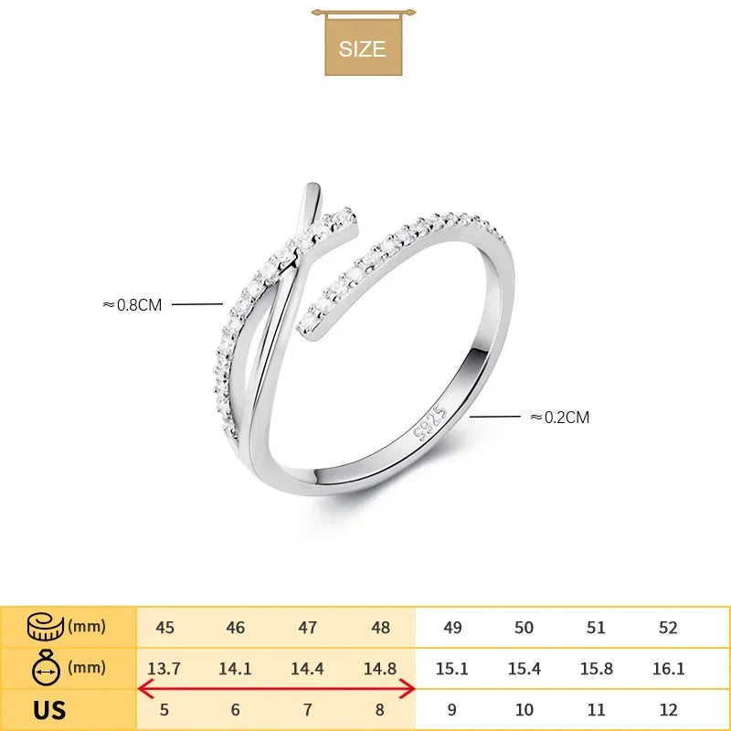Twinkling Cross Opening Finger Ring DA590