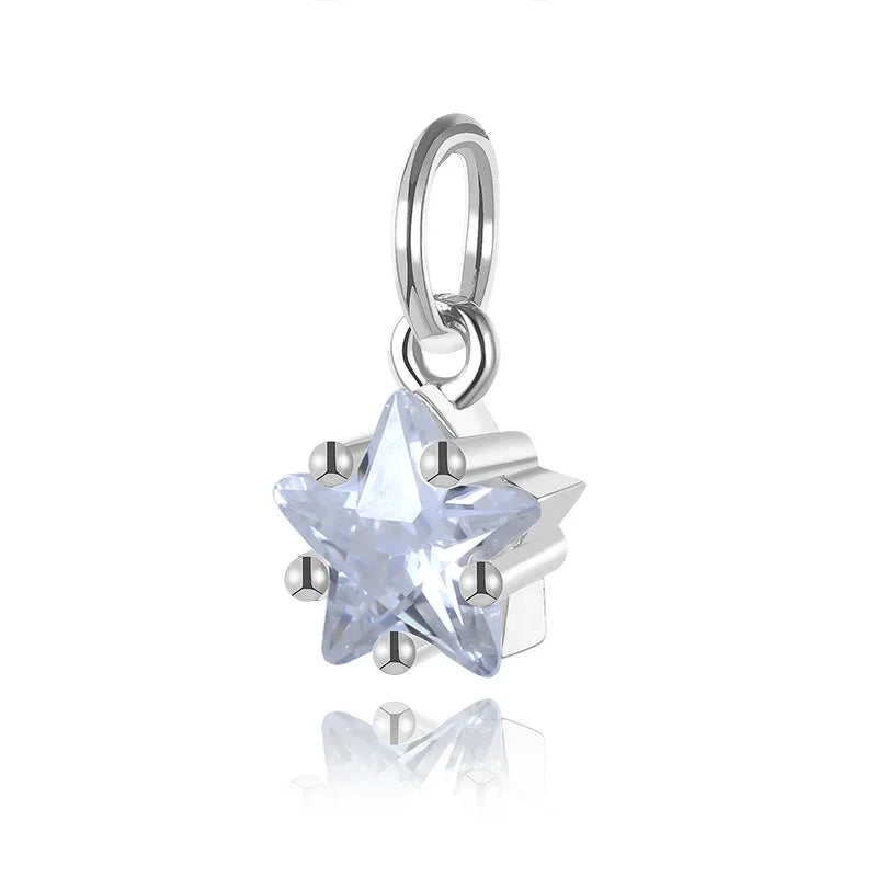 6mm Star Dazzling CZ Pendant HY857