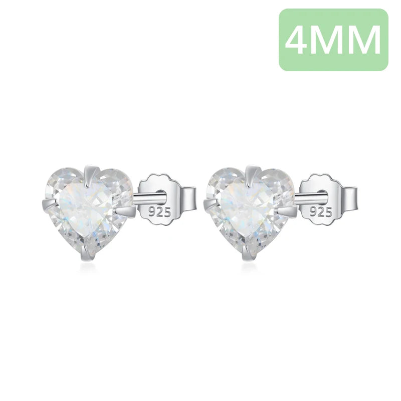 Heart Dazzling Mini Stud Earrings For Women Fine Jewelry DS1181
