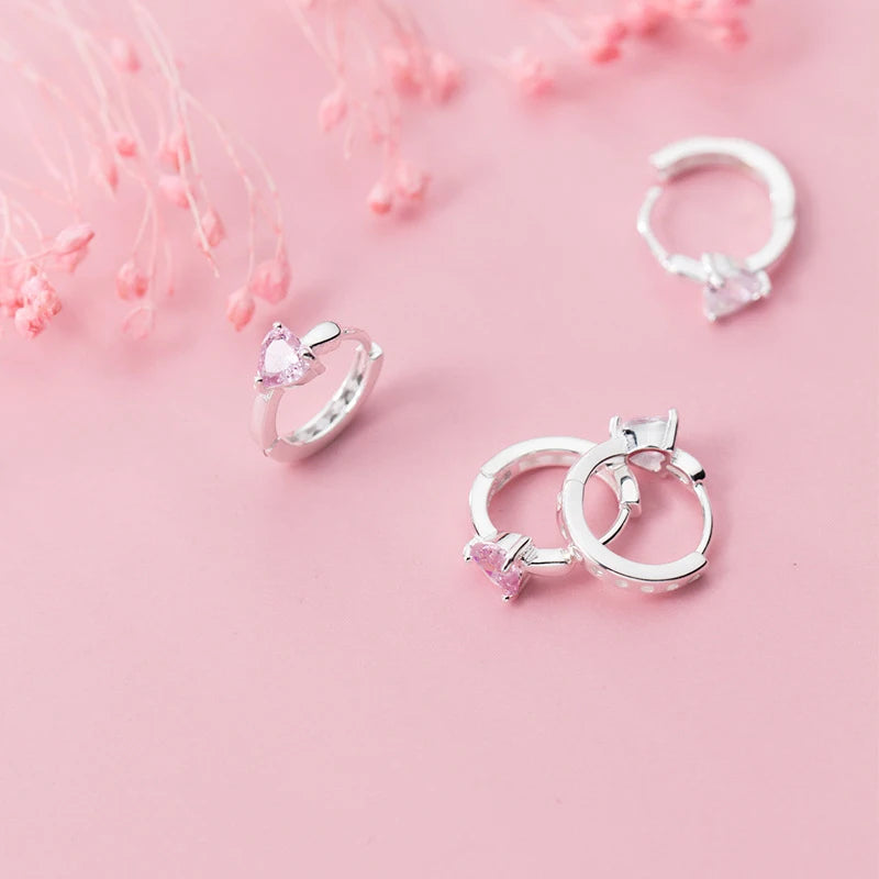 Trusta Fashion 925 Sterling Silver Dazzling Love Heart CZ Ear Cuff Clip On Earring For Women Girl Piercing Earing Jewelry DA488