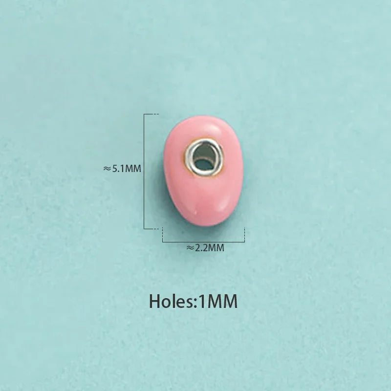 Gum-colored Bean Beads Pendant Handmade DIY Necklace Accessories DZ1230