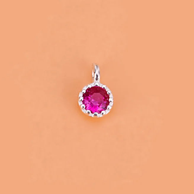 Round Colour Shiny Charm Pendant DIY Accessories Jewelry HY635