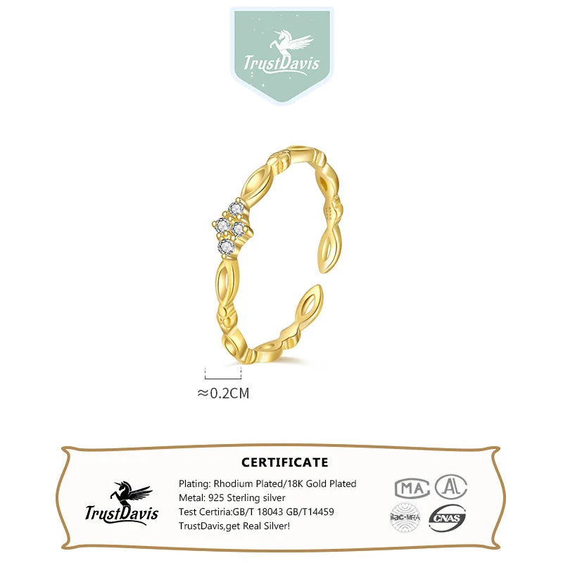 Geometric Cocktail Opening Ring DS4115