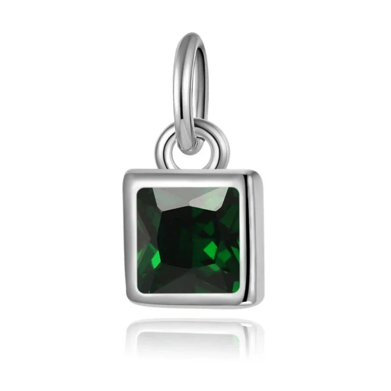 Square Zircon Pendant DIY Accessories Jewelry DZ1033