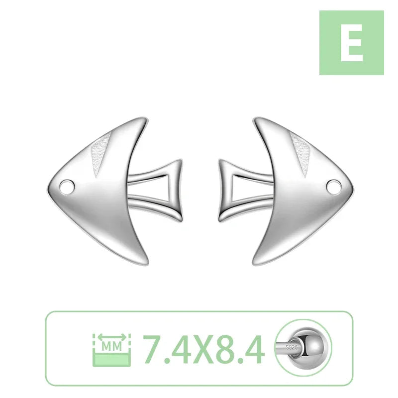 Romantic Animal Snake Crab Fish Rabbit Screw Stud Earrings DS4044