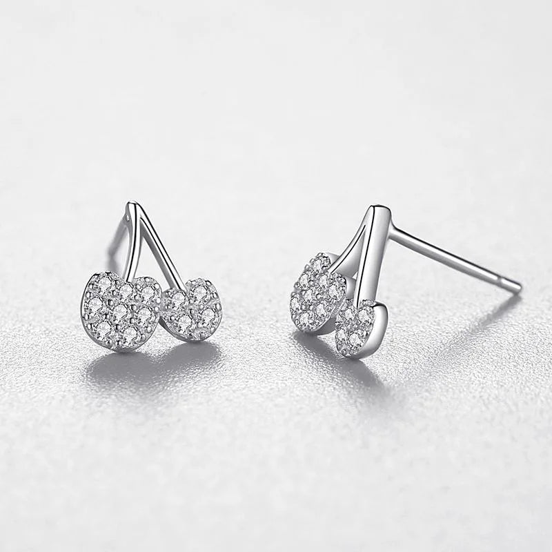 Pendientes TrustDavis Plata de Ley 925 auténtica con circonita de cereza dulce a la moda para mujer y niña, regalos de joyería DS4242