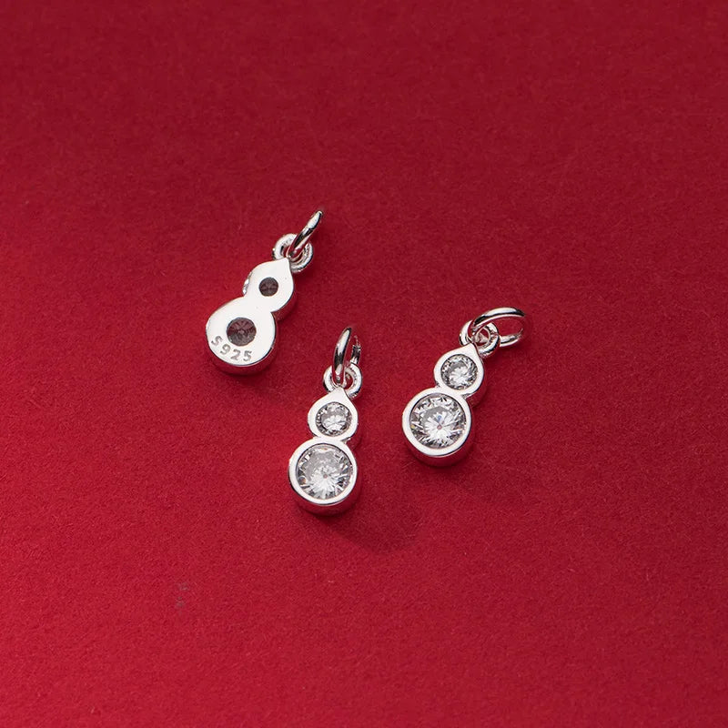 Round Shiny CZ Charms Pendant DIY Accessories HY942