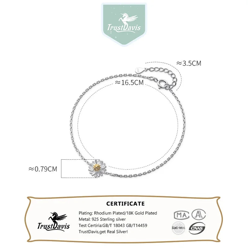 Romantic Marguerite Flower Bracelet DS1119
