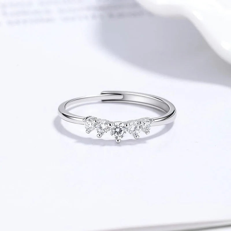 Crown Open Zircon Ring DS4907