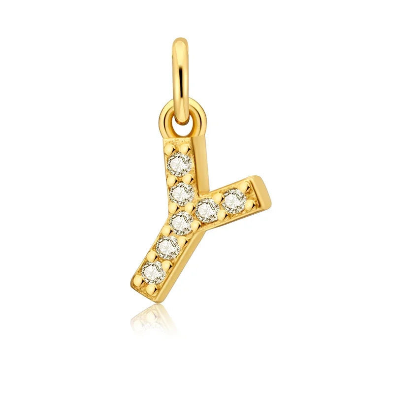 26 Letter Pendant Shiny Charm Pendant DIY Accessories Jewelry DZ423