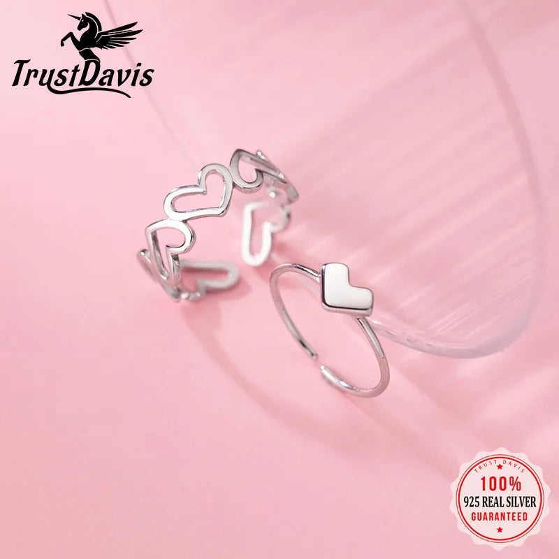 Twist Heart Opening Rings DB1317