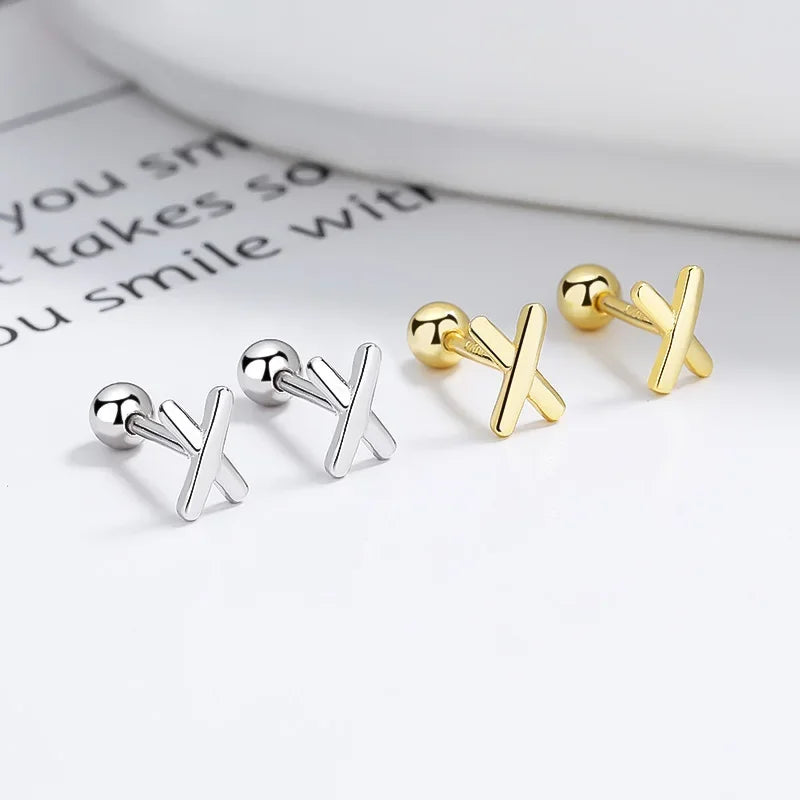 Geometric Cross Stud Earrings DS3906
