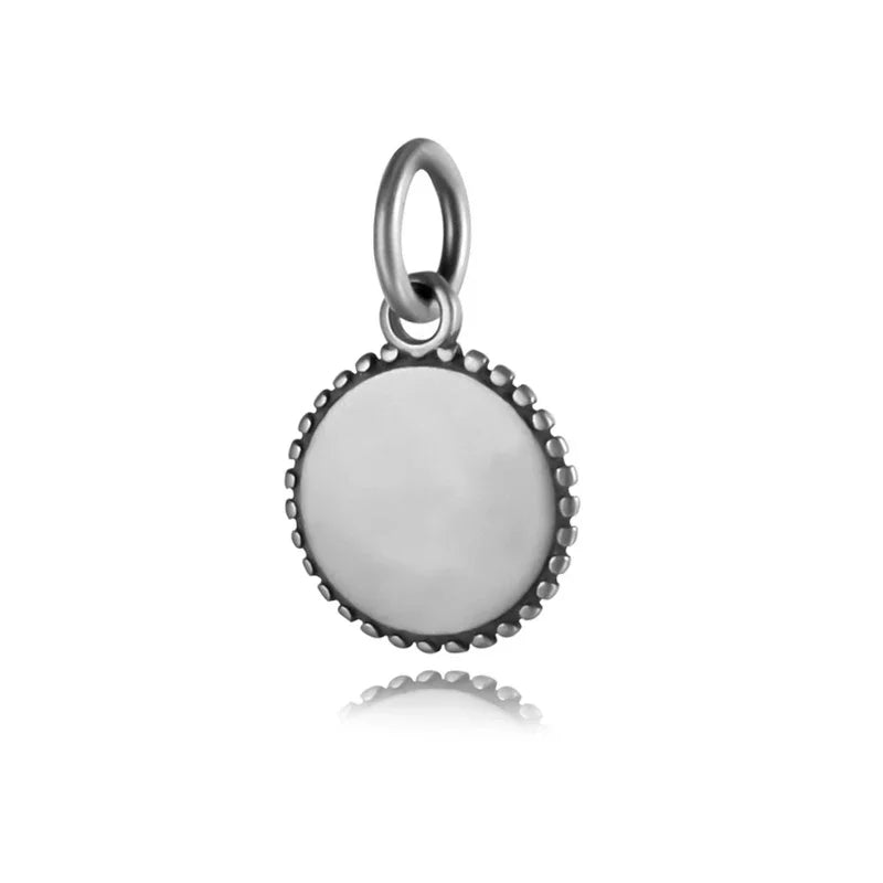 Round Coin Flower Charm Pendant DIY Accessories DZ271