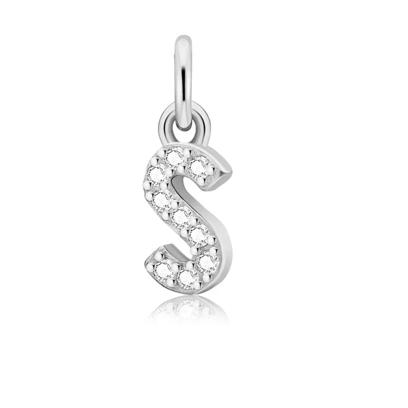 26 Letter Pendant Shiny Charm Pendant DIY Accessories Jewelry DZ423