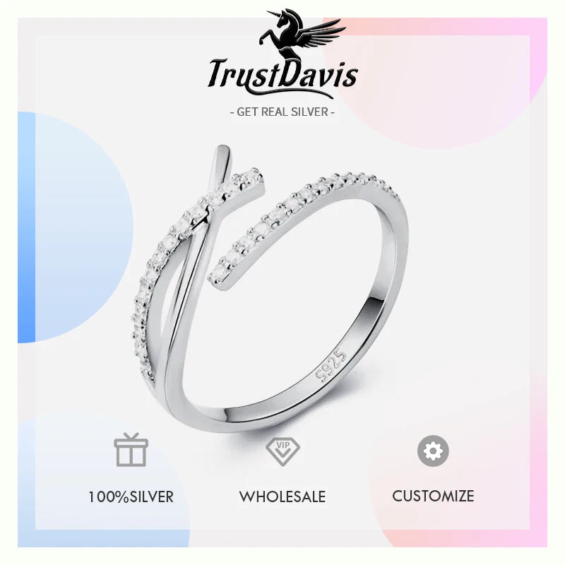Twinkling Cross Opening Finger Ring DA590