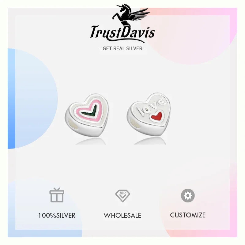 Heart Charm Pendant Handmade DIY Accessories Jewelry DZ1683