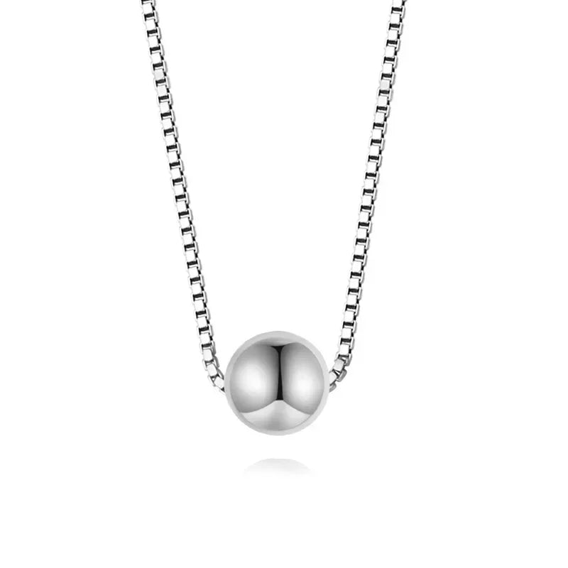 TrustDavis Minimalist 925 Sterling Silver Mini Round Bead Clavicle Chain For Women Wedding Party S925 Necklace Jewelry DS843