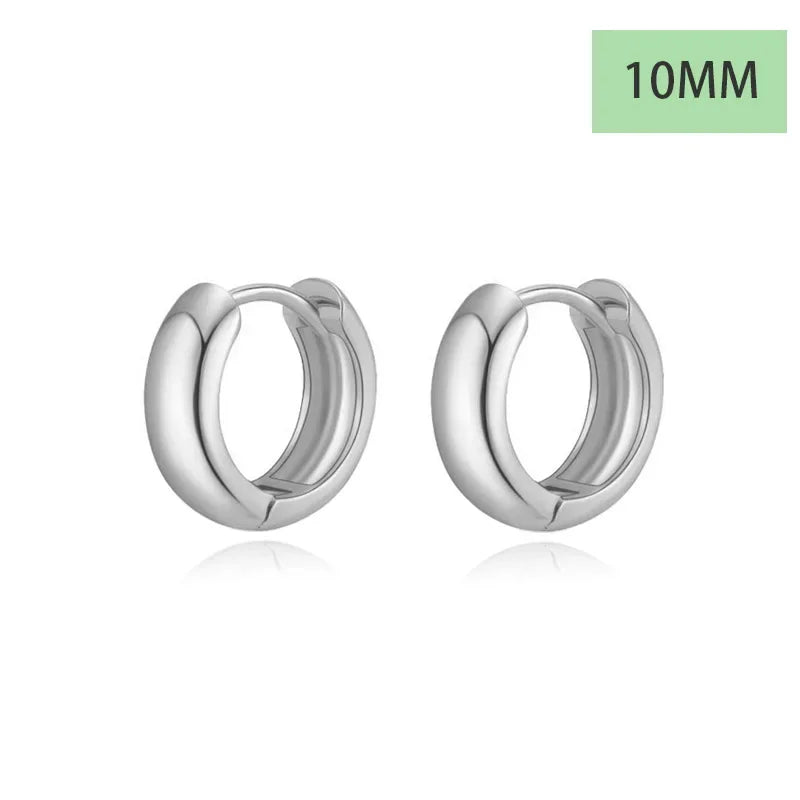 TrustDavis Girls 925 Sterling Silver Charm Sweet Hoop Earrings Fashion Cute Gift for Women Fine Jewelry DS3659