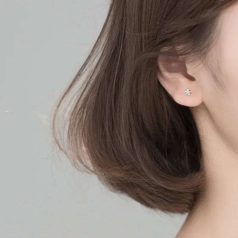 Mini Flower Charm Stud Earrings DA1377