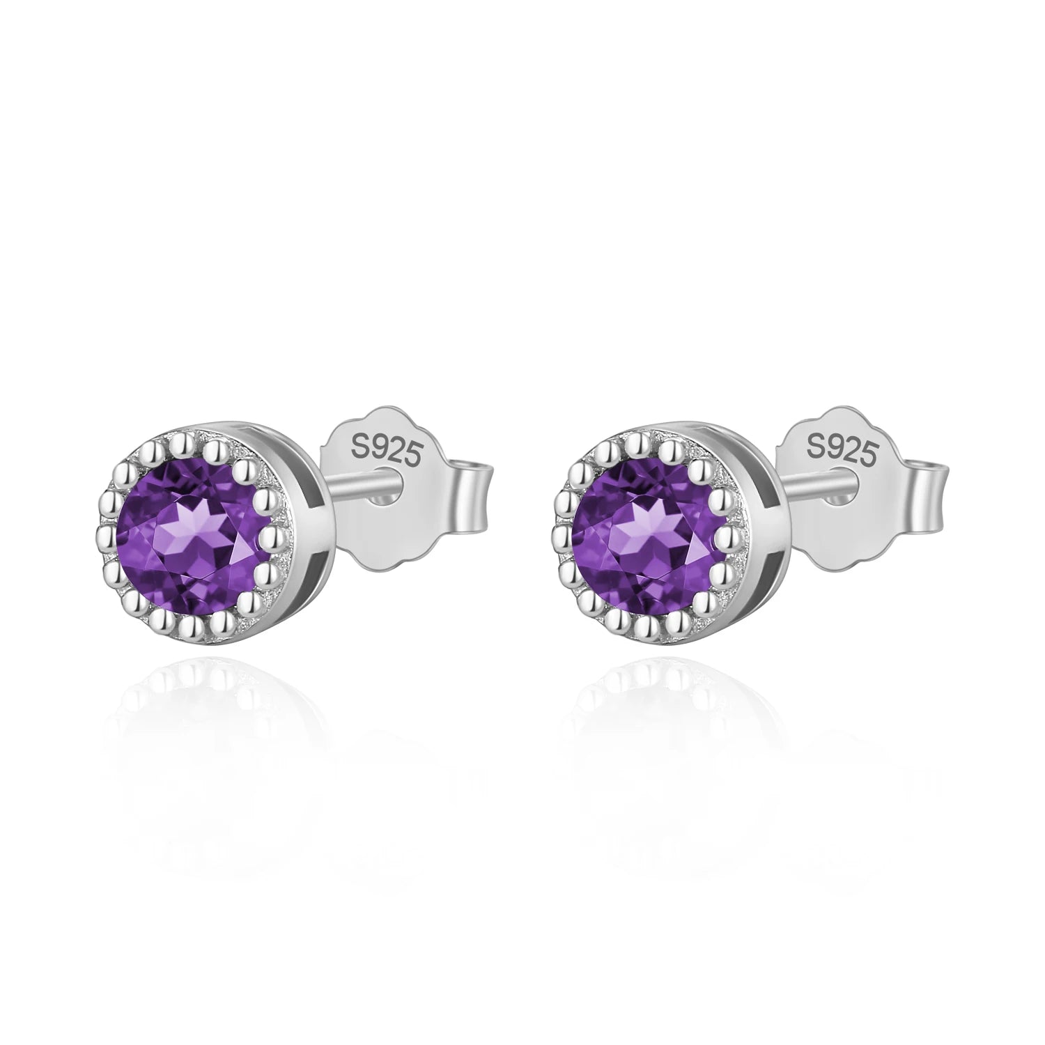 Colour CZ Triangle Round Charm Stud Earrings DA2701