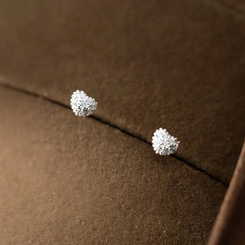 Heart-shaped Zircon Earrings DS4901